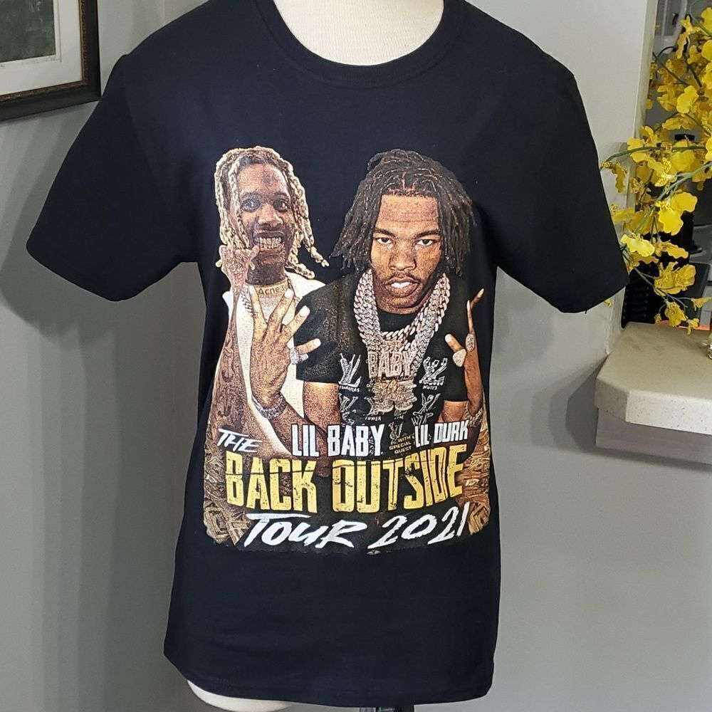 BLACK OUTSIDE TOUR 2021.‎ TEE SHIRT. LIL BABY LIL DURK.